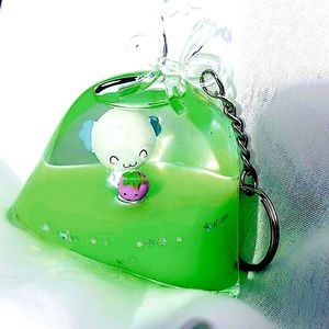 Tsunameez Prize Baggies Keychain Series 1 Axolotl w/ Strawberry